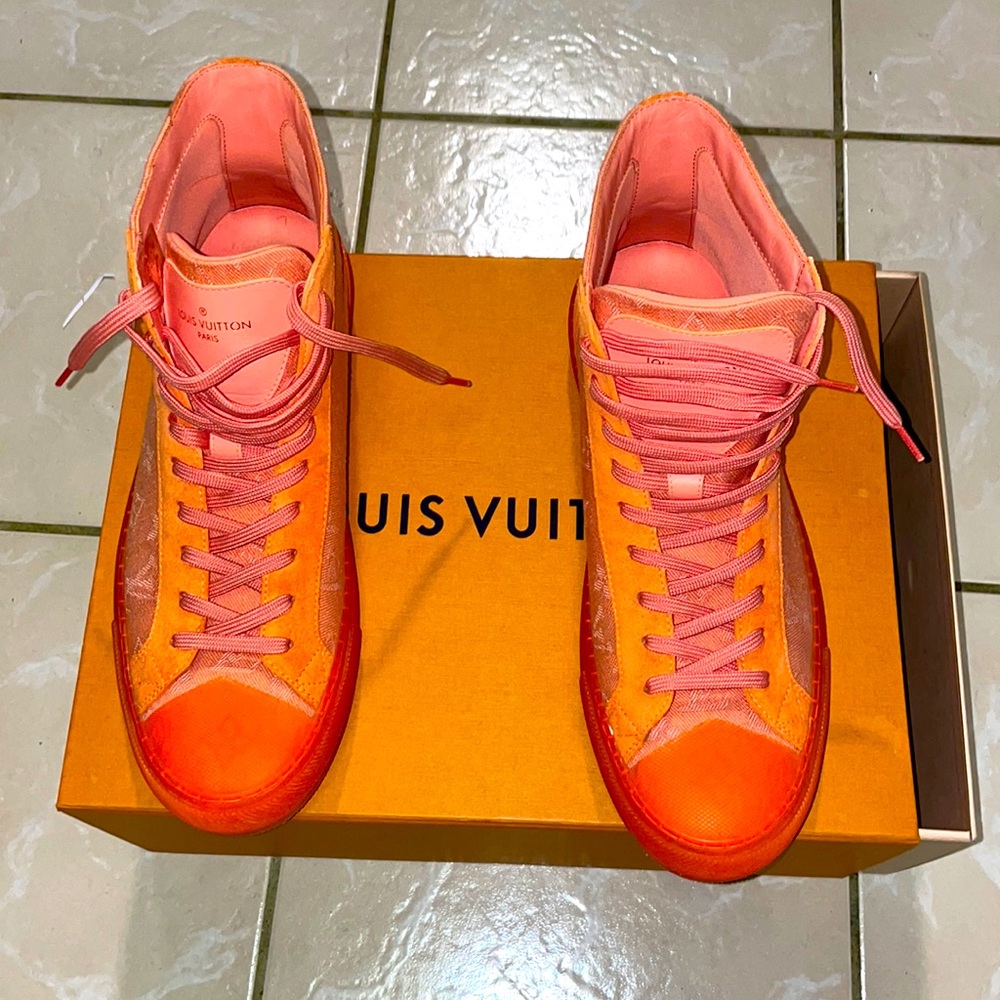 Louis Vuitton preach tattoo print sneakers limited edition size 8.5 mens